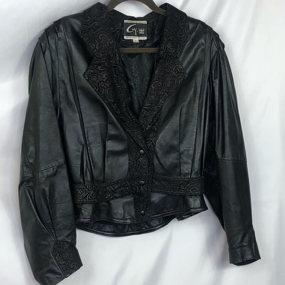 Vintage Global Identity G-III Leather jacket Blk
